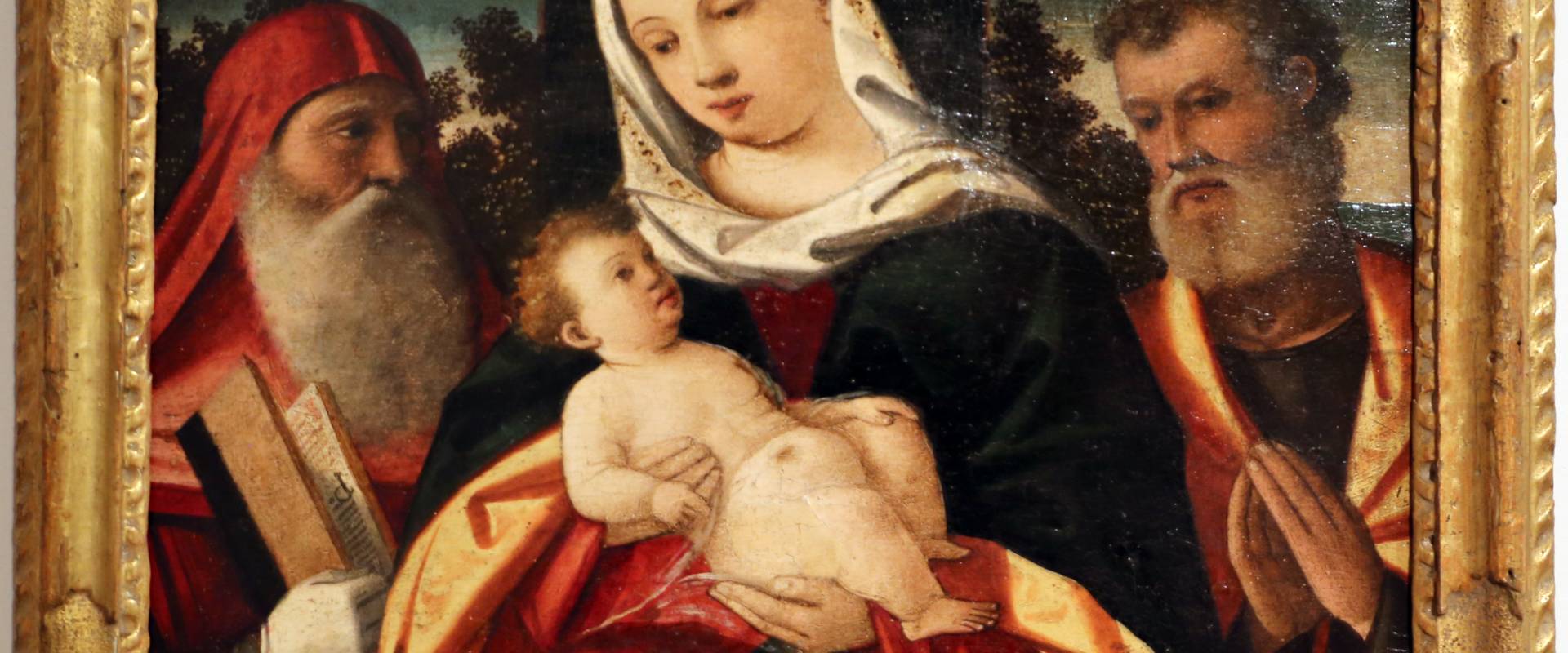 Francesco da santacroce, madonna col bambino tra i ss. simone e giuseppe, 1500-50 ca. 02 foto di Sailko
